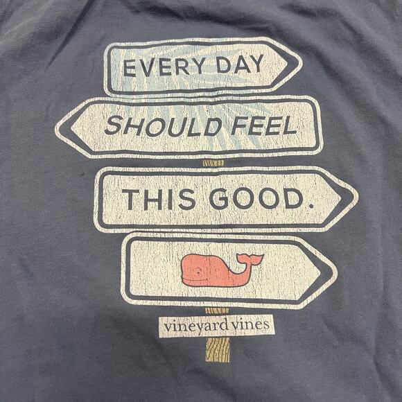 Vineyard Vines Everyday Should Feel This Good Blue T-Shirt Adult Size Medium - Picture 2 of 7